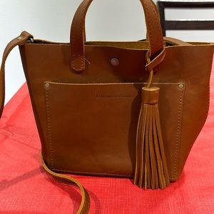 Portland leather MINI CROSSBODY TOTE
